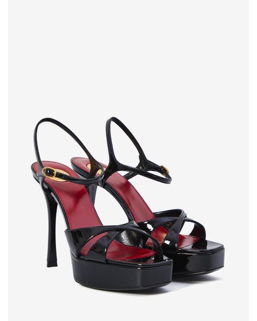 Saint Laurent White Leather Sandals