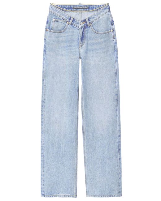 Alexander Wang Blue Denim Jeans With Nameplate