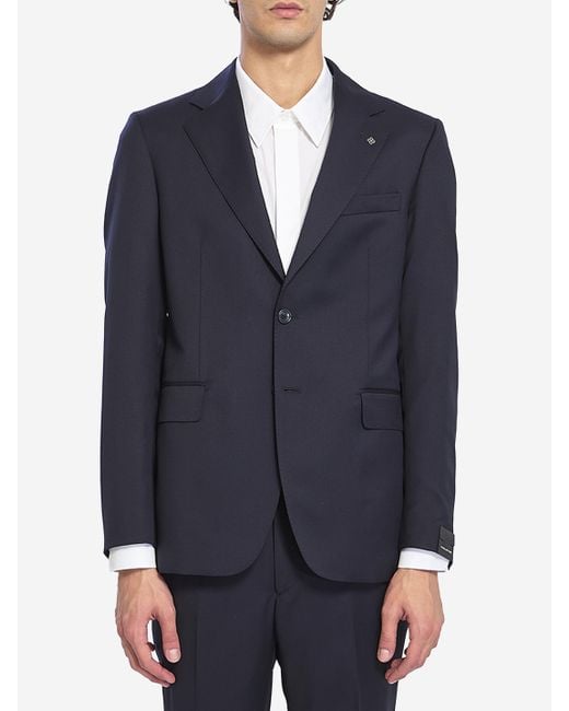 Tagliatore Blue Singlebreasted Suit for men