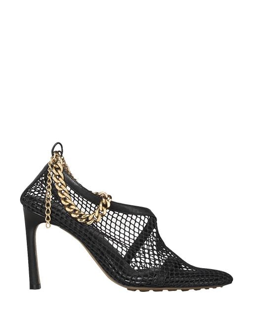 Sandali Rete e Catena Nero di Bottega Veneta in Black