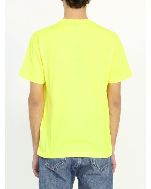 T-shirt in cotone di Stone Island in Yellow da Uomo
