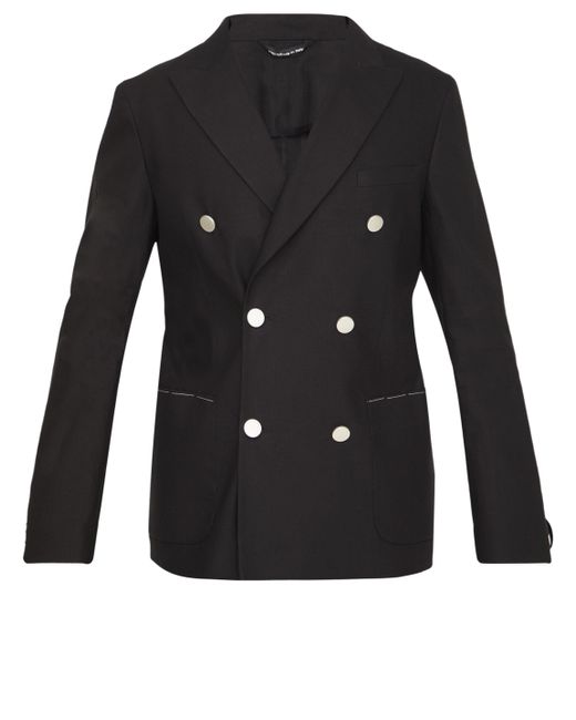 Tonello Black Doublebreasted Stretch Jacket for men