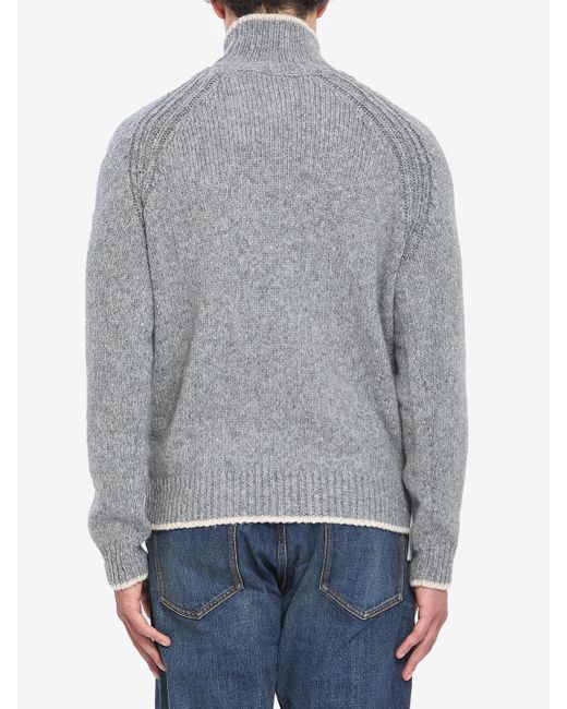 Moncler Gray Turtleneck Sweater for men