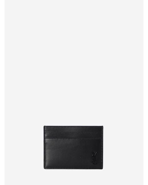 Saint Laurent White Small Tiny Cassandre Cardholder for men