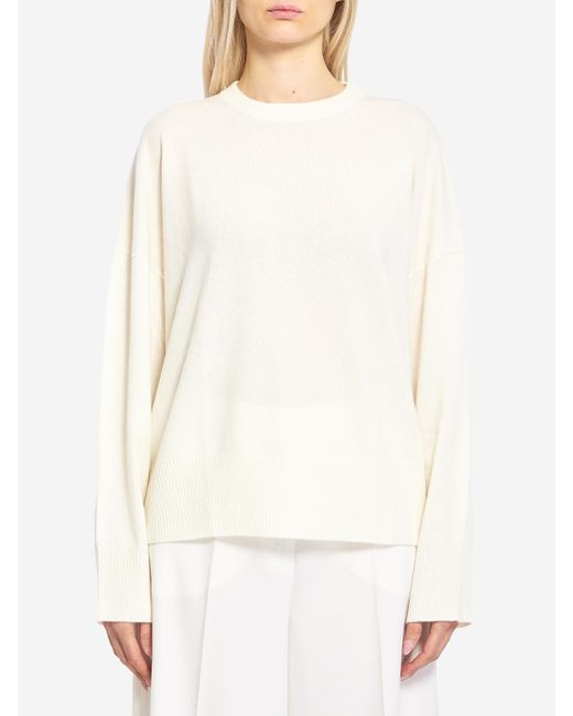 Loulou de Saison White Anaa Cashmere Sweater