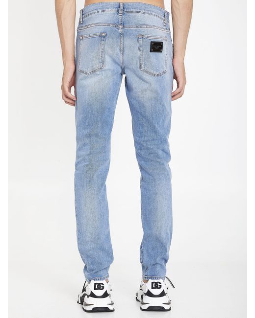 Jeans Skinny di Dolce & Gabbana in Blue da Uomo