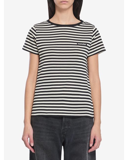 Moncler Black Striped Tshirt