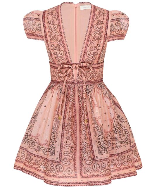 Zimmermann Pink Matchmaker Structured Mini Dress