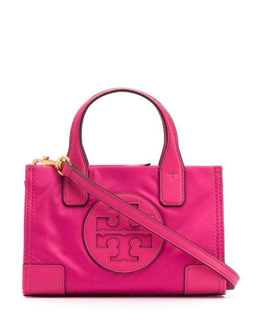 Tory Burch Pink Ella Micro Tote Bag