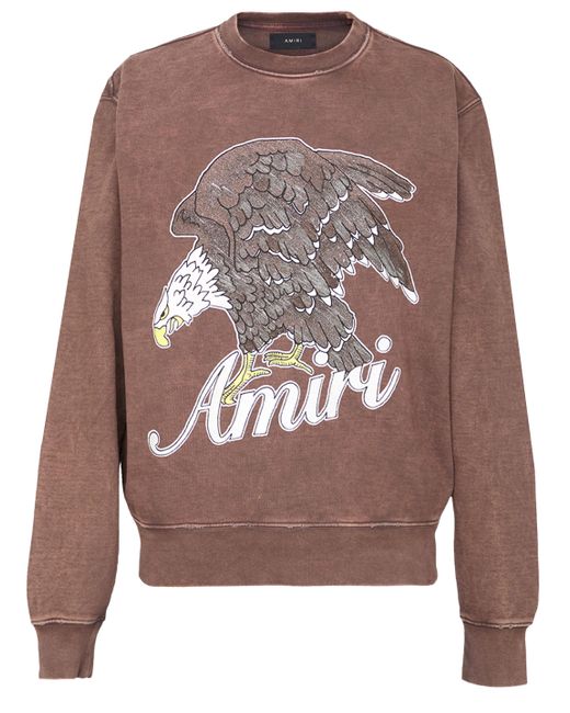 Amiri Brown Eagle Sweatshirt for men