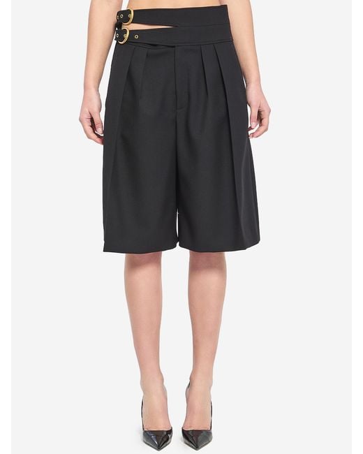 Chloé Black Bermuda Shorts With Double Belt