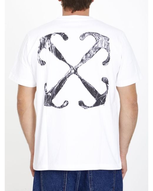 OFF-WHITE アローTシャツ オフホワイト スクラッチアロー T