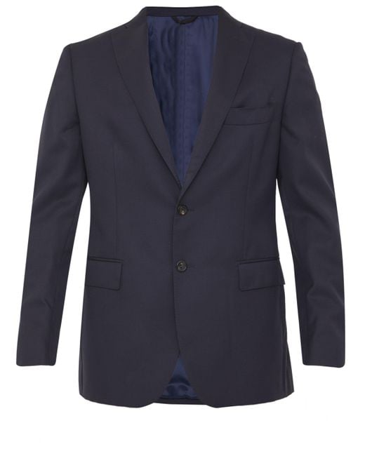 Tonello Blue Singlebreasted Wool Jacket for men