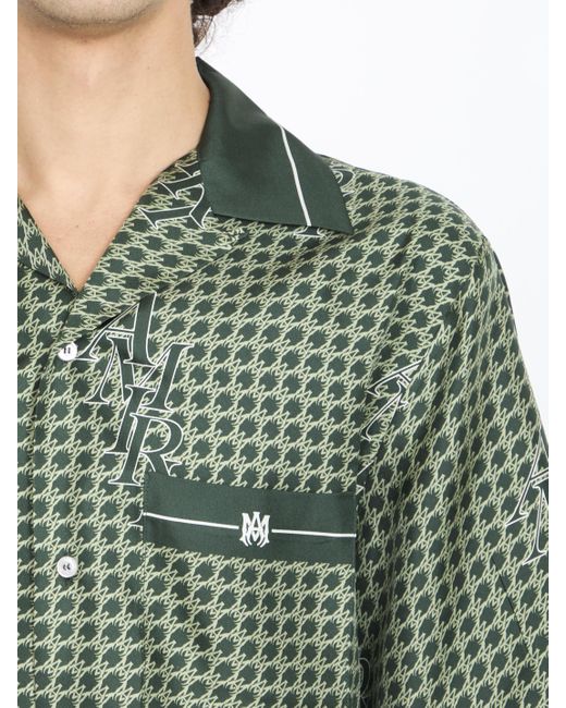 Amiri Green Bowling Shirt for men