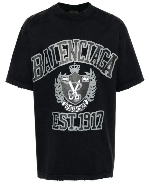 T-shirt con stampa grafica di Balenciaga in Black da Uomo