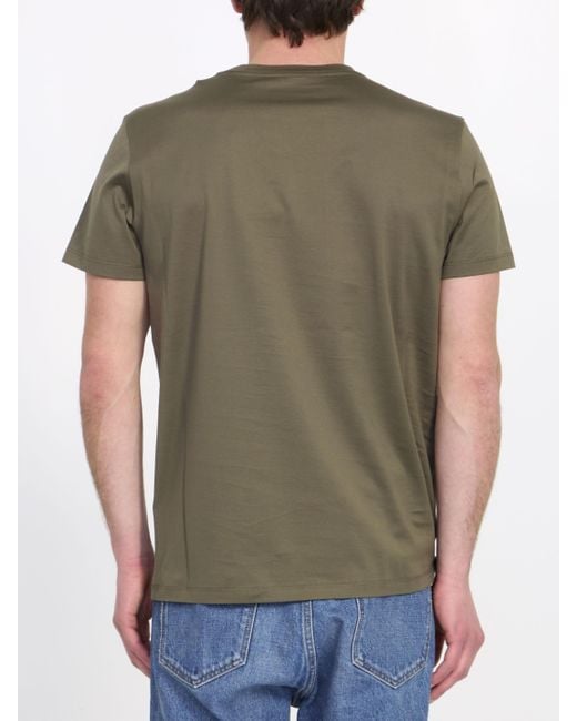 Moncler Green Cotton Tshirt for men