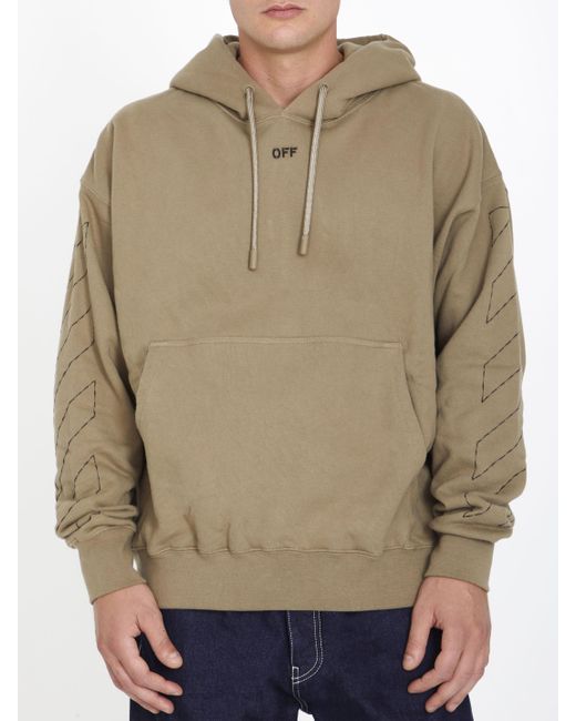 Off-White c/o Virgil Abloh Natural Off Stitch Hoodie for men