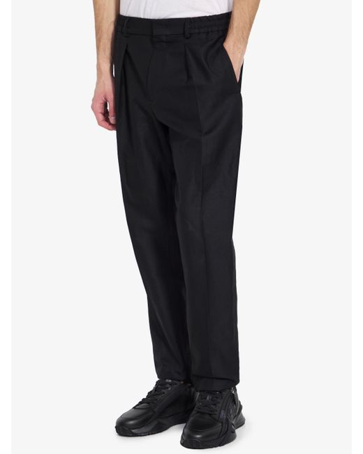 Fendi Black Pleated Trousers for men