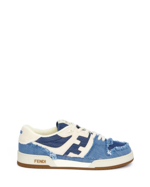 Fendi Blue Match Sneakers for men
