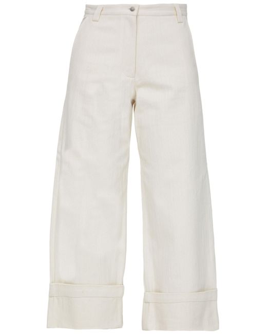 Jeans in denim di 2 Moncler 1952 in White
