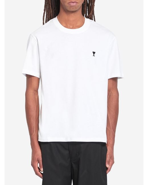 AMI White Ami De Coeur Tshirt for men