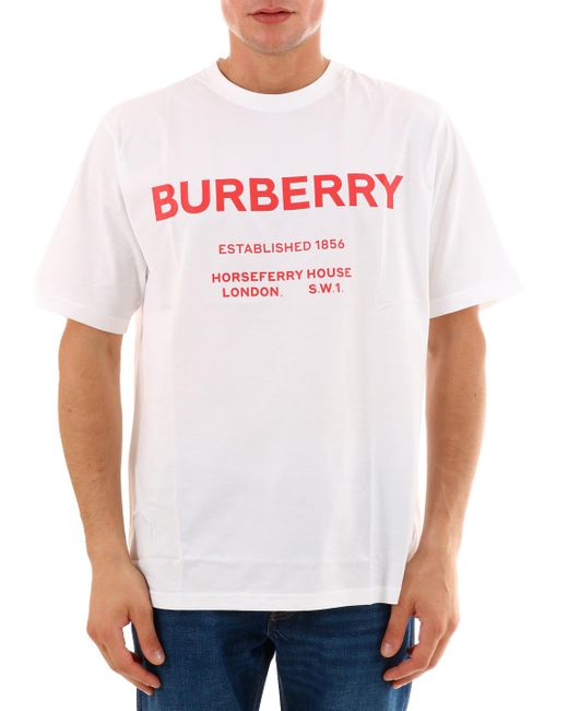 Burberry T-shirt Horseferry White in White for Men - Lyst
