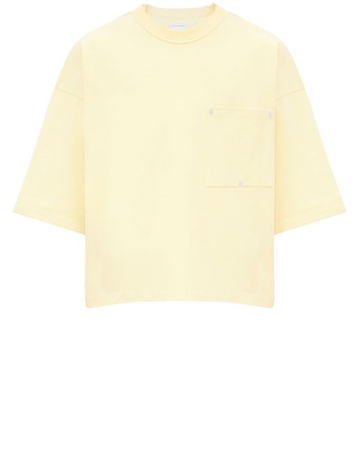 T-shirt in cotone di Bottega Veneta in Yellow