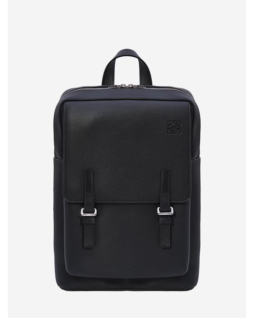 Loewe Black Military Backpack for men