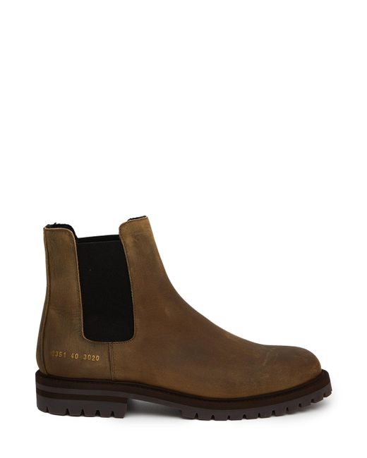 Common projects tan hot sale suede chelsea boots