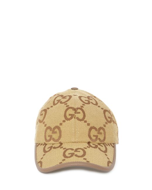 Cappello in tessuto jumbo gg di Gucci in Metallic da Uomo