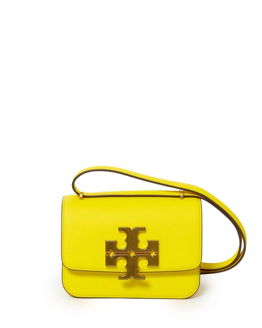 Tory Burch Yellow Small Eleanor Pebbled Convertible Bag