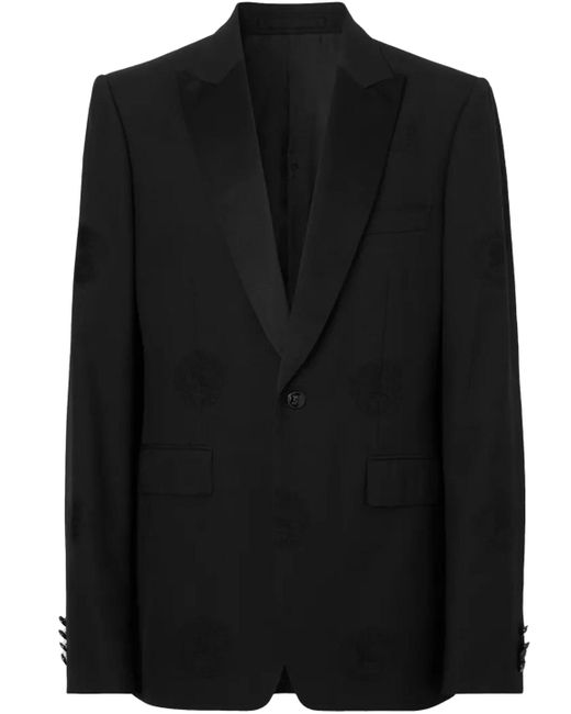 Burberry Black Oak Leaf Crest Tuxedo Jacket for men