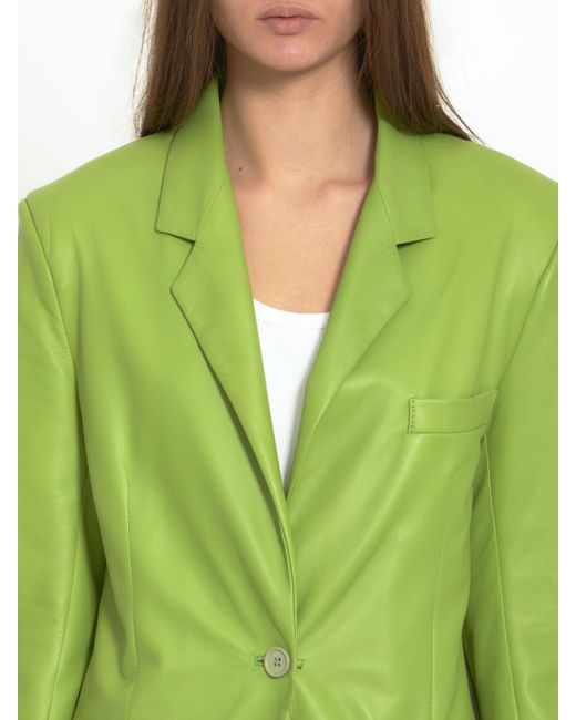 Salvatore Santoro Green Lime Leather Jacket