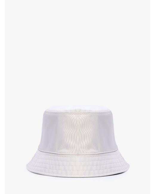Cappello bucket con logo di Moncler in White