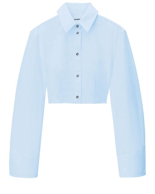 Alexander Wang Blue Cropped Structured Shirt