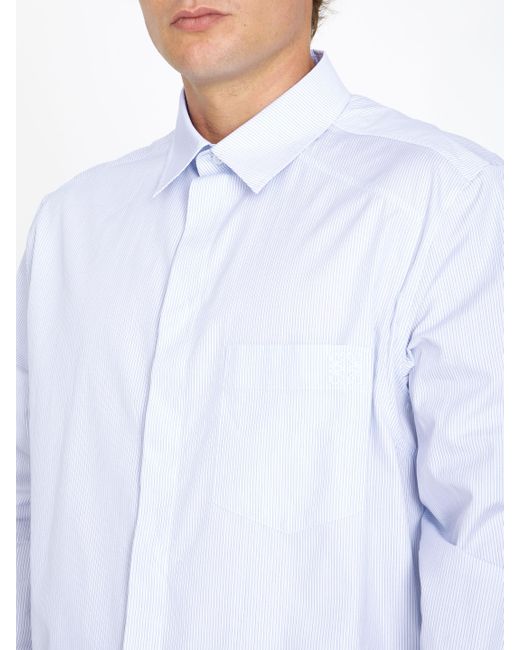 Camicia asimmetrica in cotone di Loewe in White da Uomo