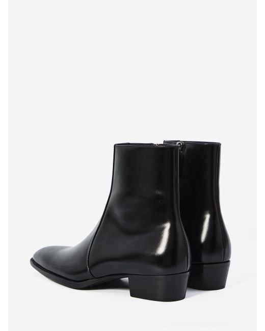 Saint Laurent Black Roman Boots for men