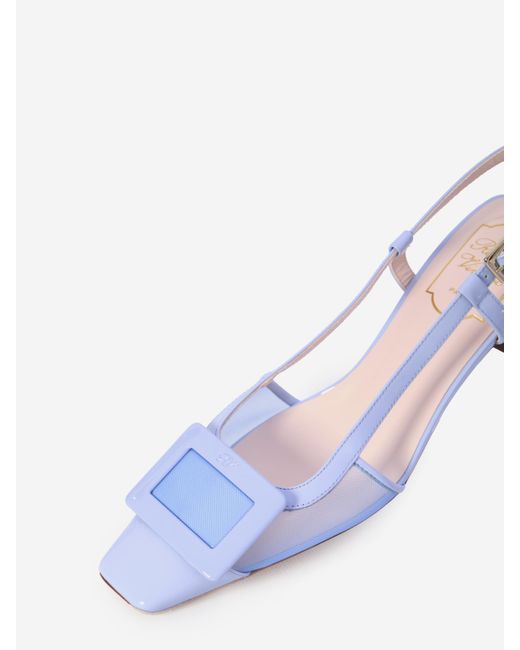 Dcollet Slingback Mesh di Roger Vivier in White