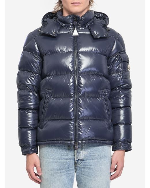 Moncler Blue Maya Puffer Jacket for men