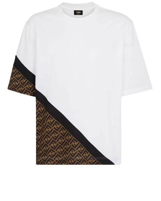 Fendi White Jersey T-shirt for men