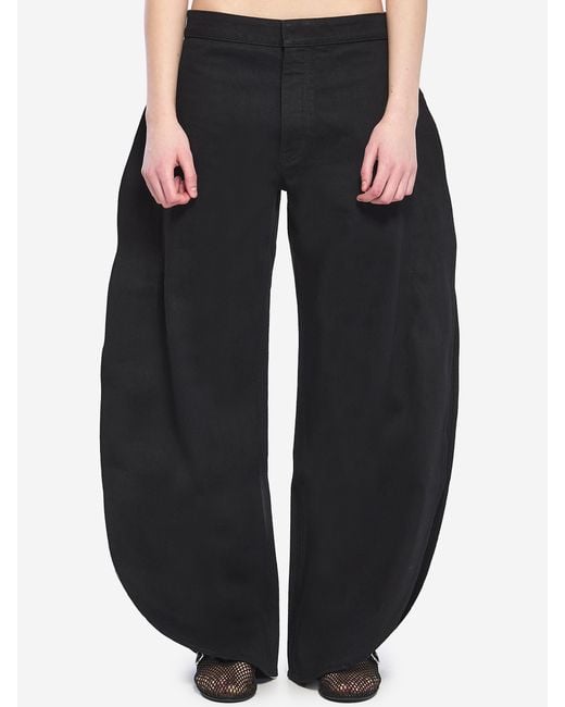 Alaïa Black Petals Denim Jeans