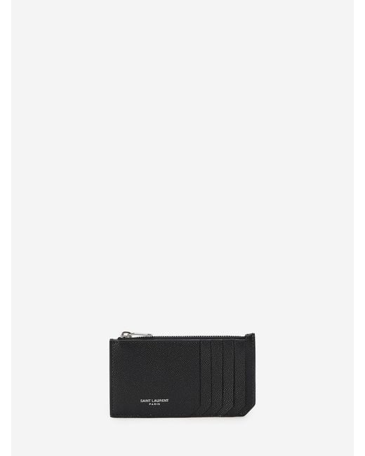 Saint Laurent White Fragments Cardholder for men