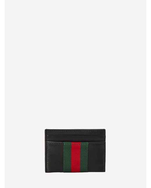 Gucci White Web Trademark Card Holder for men