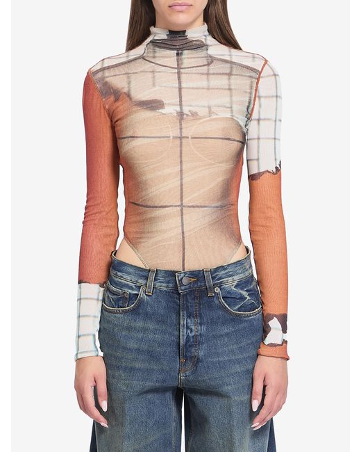 Jean Paul Gaultier Blue Fire Bodysuit