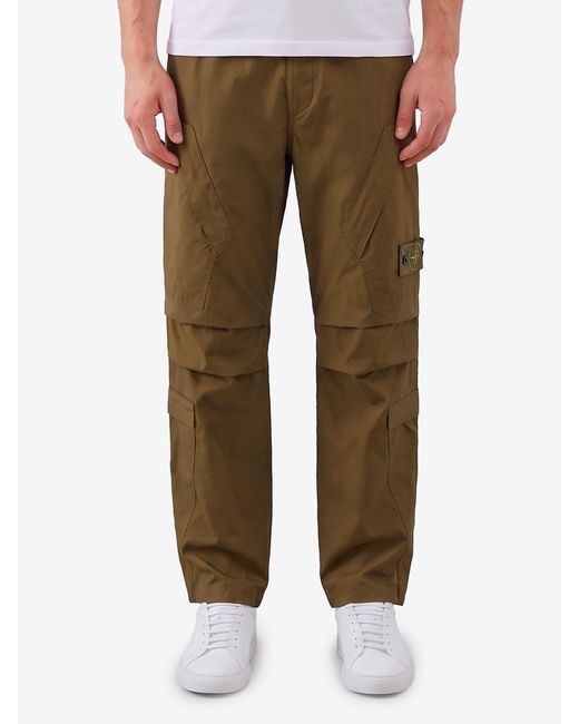 Stone Island Green Ghost Cargo Pants for men