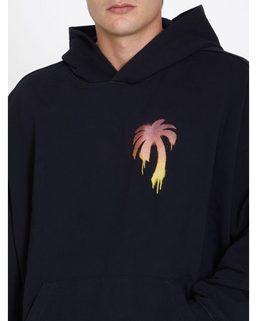 Palm Angels Black Sweatshirt for men