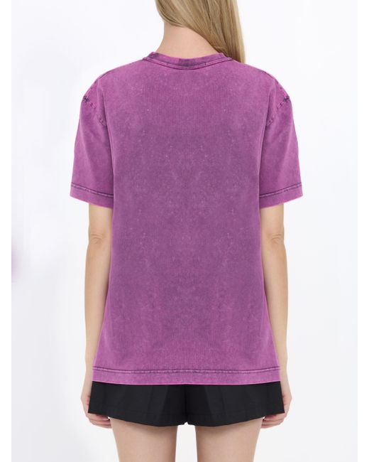 Alexander Wang Purple Embossed Logo Tshirt