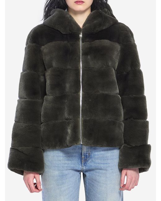 Yves Salomon Black Reversible Fur