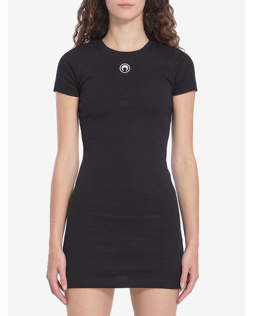 MARINE SERRE Black Moon Logo Dress