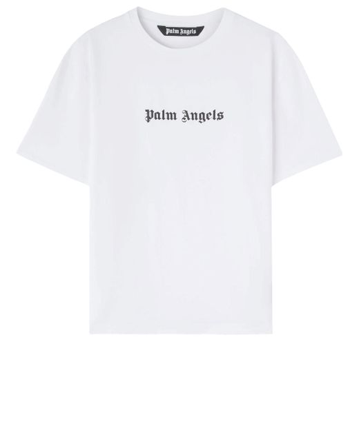 Palm Angels White Logo Tshirt for men